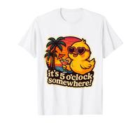 It's 5 O'Clock Somewhere Cocktail Vintage pour Femme T-Shirt Graphique avec Valeur