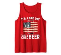 It's A Bad Day To Be A Beer 4th of July American Flag Can Débardeur