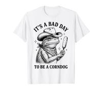 It's A Bad Day to Be A Corndog Cowboy Grenouille Rétro T-Shirt