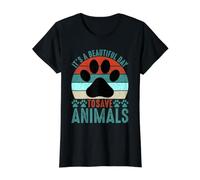 Its A Beautiful Day to Save Animals Sauvetage d'animaux T-Shirt Graphique avec Valeur