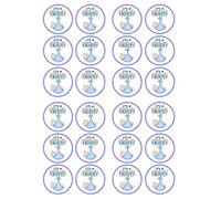 It's A Boy Baby Shower/Birth #2 Edible PREMIUM THICKNESS SWEETENED VANILLA, Wafer Rice Paper Cupcake Toppers/Decorations by Cian's Cupcake Toppers Ltd