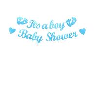 It's a Boy Bannière pour fête prénatale pour bébé garçon Décorations de fête pour révéler le sexe du sexe Accessoires photo Toile de fond Bleu