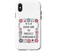 It's a Good Day to Protect Democracy Flag,Save Our Democracy Coque pour iPhone X/XS