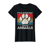 It's A Good Day to Save Animals T-Shirt Graphique avec Valeur, Femme, Noir, XS