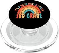 It's a Good Day to Teach 3rd Rainbow Heart 70s Retro Boho PopSockets PopGrip pour MagSafe