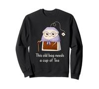 It's a Tea Shirts Funny Old Bag Kawaii Cute Tea Humour Sweatshirt