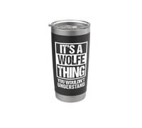 It's A Wolfe Thing You Wouldn't Understand Surname Name Gobelet isotherme en acier inoxydable double paroi