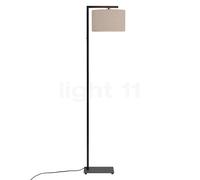 It's about RoMi Boston Lampadaire abat-jour lin clair/pied noir - H. 20 x ø32 cm