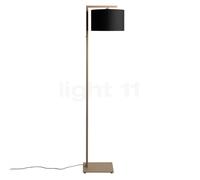 It's about RoMi Boston Lampadaire abat-jour lin noir/pied sable - H. 20 x ø32 cm