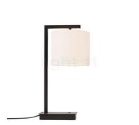 It's about RoMi Boston Lampe de table abat-jour lin blanc/pied noir