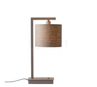 It's about RoMi Boston Lampe de table abat-jour lin sombre/pied sable