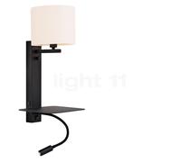 It's about RoMi Florence Applique abat-jour lin blanc/Body schwarz - avec lampe de lecture Ce luminaire comporte des modules à LED prémontés de classes énergétiques A A++, A+, A