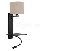 It's about RoMi Florence Applique abat-jour lin clair/body noir - avec lampe de lecture Ce luminaire comporte des modules à LED prémontés de classes énergétiques A A++, A+, A