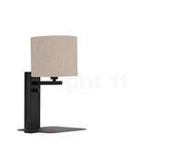 It's about RoMi Florence Applique abat-jour lin clair/body noir - sans lampe de lecture Ce luminaire comporte des modules à LED prémontés de classes énergétiques A A++, A+, A