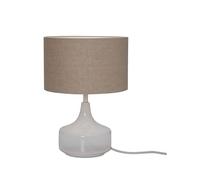 it's about RoMi Lampe de table Reykjavik - Gris - Ø 32 cm - Ronde - Textile - Lampe de table pour salon et chambre à coucher - Lampe de table moderne