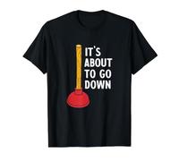 It's About to go Down - Funny Piston T-Shirt Graphique avec Valeur, Homme, Noir, S