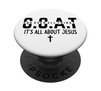 It's All About Jesus Make Heaven Crowded God Over All Things PopSockets PopGrip Adhésif