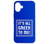 It's All Greek to Me ! Vacances Amusantes en Grèce Assorties Coque pour iPhone 16 Plus