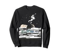 It's All Lies Squelette Smoking in Water Under The Stars Sweatshirt