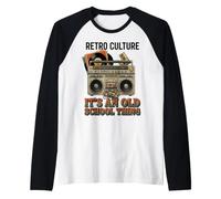 It's an Old School Thing Boombox et Vinyle rétro Manche Raglan