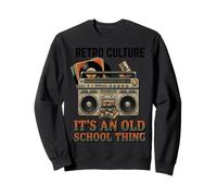 It's an Old School Thing Boombox et Vinyle rétro Sweatshirt