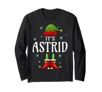 It's Astrid Elf Nom personnalisé Amusant de Noël Astrid Manche Longue