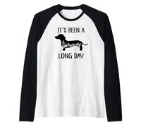 Its Been a Long Day Dachshund Funny Doxie Mom Dachshund Mama Manche Raglan