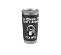 It's Beginning to Look a Lot Like Fuck This Funny Cat Coffee Gobelet isotherme en acier inoxydable double paroi