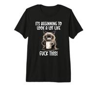 It's Beginning to Look a Lot Like Fuck This Funny Cat Coffee T-Shirt Haut de Gamme