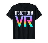 It's Better in VR - Réalité virtuelle - VR Gamer T-Shirt Graphique avec Valeur, Homme, Noir, M