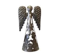 it's cactus - metal art haiti Crèche de Noël - Décoration de table en forme d'ange debout - Décoration de maison de vacances - Figurine religieuse - 11,4 x 4,4 x 22,9 cm