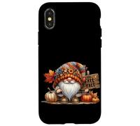Its Fall Yall Autumn GNOME Stuff Falling Leaves and Pumpkin Coque pour iPhone X/XS