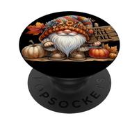 Its Fall Yall Autumn GNOME Stuff Falling Leaves and Pumpkin PopSockets PopGrip Adhésif