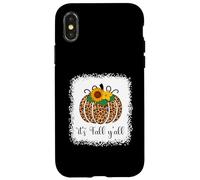 It's Fall Y'all Citrouille Léopard Imprimé Thanksgiving Halloween Coque pour iPhone X/XS