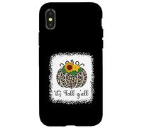 It's Fall Y'all Citrouille Léopard Imprimé Thanksgiving Halloween Coque pour iPhone X/XS