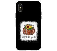 It's Fall Y'all Citrouille Léopard Imprimé Thanksgiving Halloween Coque pour iPhone X/XS