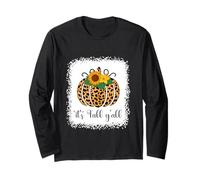 It's Fall Y'all Citrouille Léopard Imprimé Thanksgiving Halloween Manche Longue