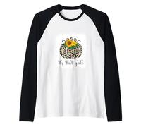 It's Fall Y'all Citrouille Léopard Imprimé Thanksgiving Halloween Manche Raglan