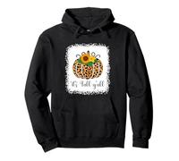 It's Fall Y'all Citrouille Léopard Imprimé Thanksgiving Halloween Sweat à Capuche