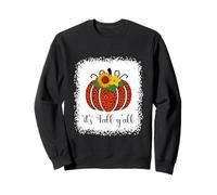 It's Fall Y'all Citrouille Léopard Imprimé Thanksgiving Halloween Sweatshirt