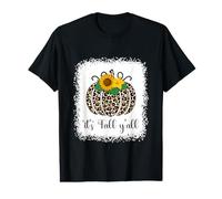 It's Fall Y'all Citrouille Léopard Imprimé Thanksgiving Halloween T-Shirt Graphique avec Valeur