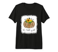 It's Fall Y'all Citrouille Léopard Imprimé Thanksgiving Halloween T-Shirt Haut de Gamme