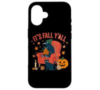 It's Fall Y'all Crow Knitting Cozy Vibes Halloween Coque pour iPhone 16