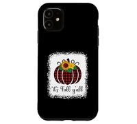 It's Fall Y'all Halloween Plaid Citrouille Rouge délavé Buffalo Coque pour iPhone 11