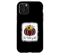 It's Fall Y'all Halloween Plaid Citrouille Rouge délavé Buffalo Coque pour iPhone 11 Pro