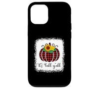 It's Fall Y'all Halloween Plaid Citrouille Rouge délavé Buffalo Coque pour iPhone 12/12 Pro