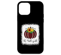 It's Fall Y'all Halloween Plaid Citrouille Rouge délavé Buffalo Coque pour iPhone 12 Mini