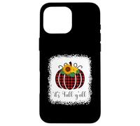 It's Fall Y'all Halloween Plaid Citrouille Rouge délavé Buffalo Coque pour iPhone 16 Pro Max