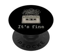 Its Fine Cassette Tangled Retro Music PopSockets PopGrip Adhésif