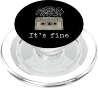 Its Fine Cassette Tangled Retro Music PopSockets PopGrip pour MagSafe